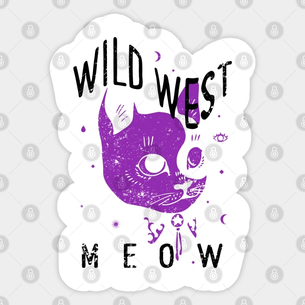Wild West Meow Sticker by TEENIE DESIGN
